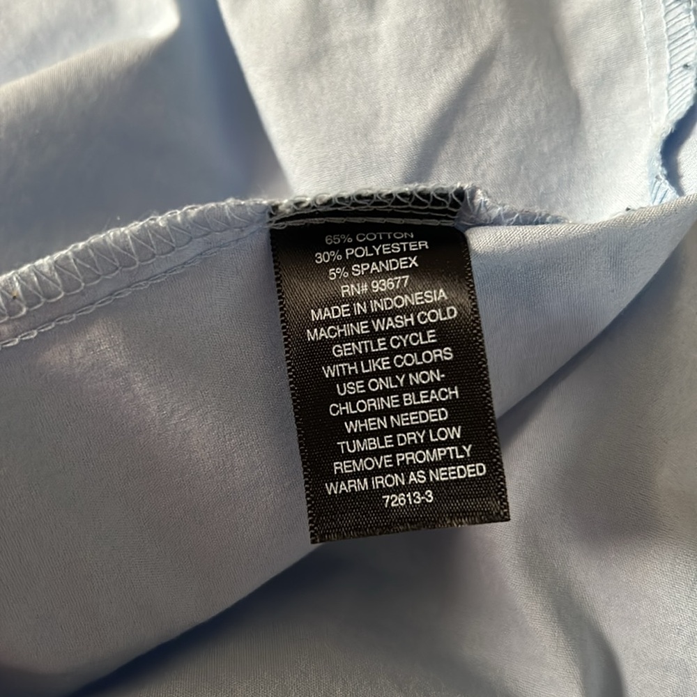 Light blue button down shirt long sleeves - Picture 6 of 6